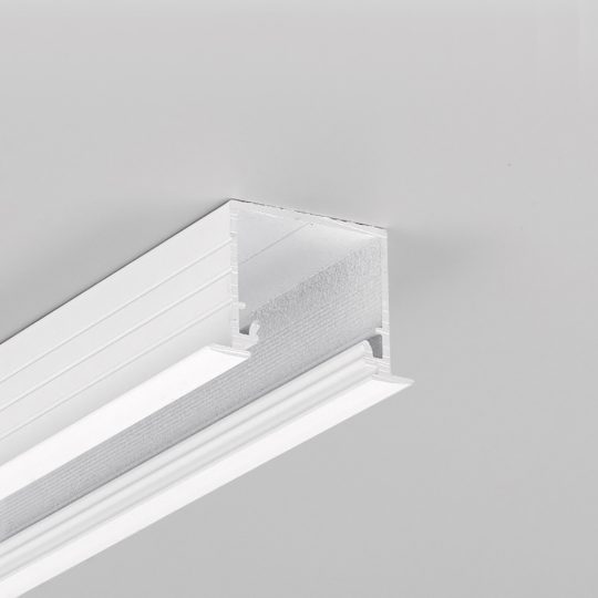 Topmet LINEA-IN20 gipszkarton LED profil festett fehér színben