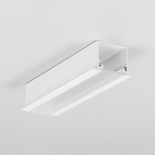 Topmet LINEA-IN20 gipszkarton LED profil festett fehér színben 4 méteres szálban