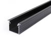 LED profil LINEA-IN20 EE7F/U7 süllyesztett fekete 4000mm