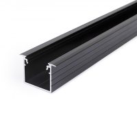 LED profil LINEA-IN20 EE7F/U7 süllyesztett fekete 4000mm
