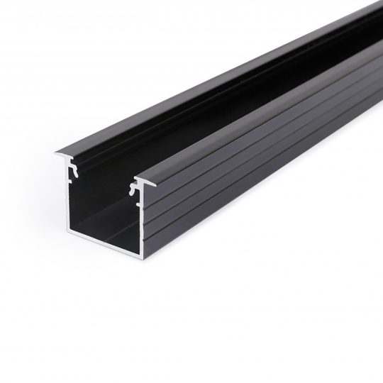 LED profil LINEA-IN20 EE7F/U7 süllyesztett fekete 4000mm