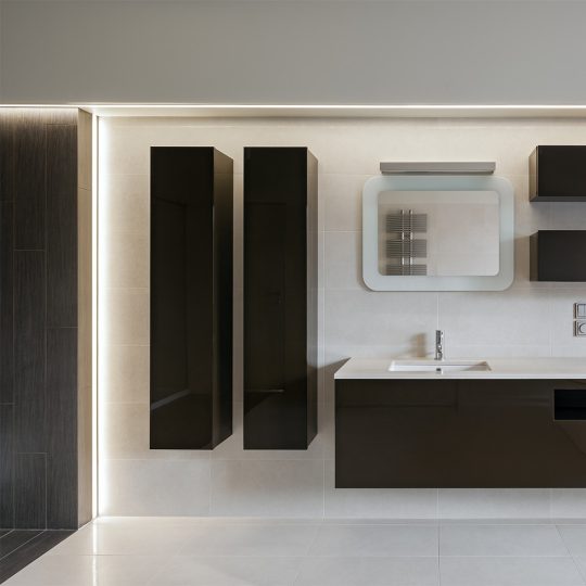 LED profil LINEA-IN20 EE7F/U7 süllyesztett fekete 4000mm