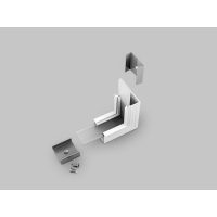 LED profil LINEA-IN20 térben forduló fehér sarokidom 90°