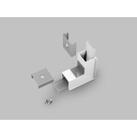   LED profil LINEA-IN20 térben forduló fehér sarokidom 270°