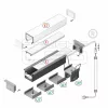 LED profil "U7" LINEA-IN20 kúpos rögzítő