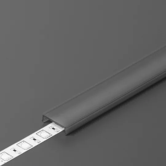 LED profil fedél  "C3" klikk fekete 4000mm