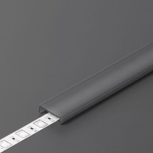 LED profil fedél  "C3" klikk fekete 4000mm