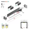 Topmet SMART16 LED profil fekete színben