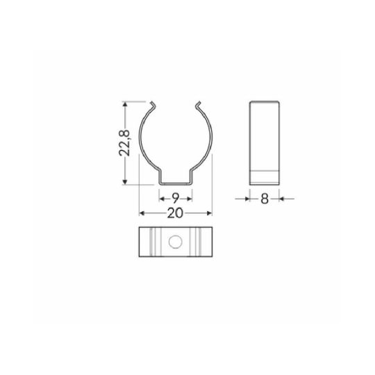 LED profil PEN12 rugós rögzítő