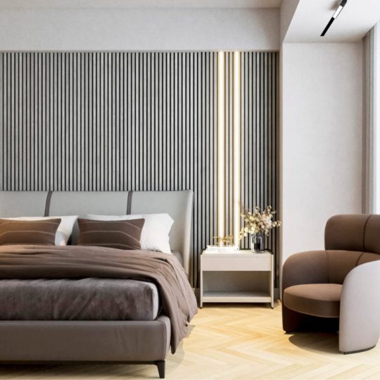 Akusztikus falpanel VILÁGOS SZÜRKE 60x280 cm