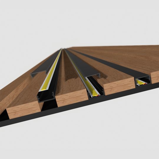 Akusztikus falpanel VILÁGOS SZÜRKE 30x280 cm