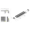 LED PROFIL UNI-TILE12 PLUS 180° csempe LED profil 2m