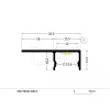 LED PROFIL UNI-TILE12 PLUS 180° csempe LED profil 2m