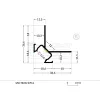 LED PROFIL UNI-TILE12 PLUS 270° csempe LED profil 2m