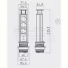 GTV 3X230V+ 2XUSB IP20 ezüst  műanyag 60mm pultba süllyedő dugalj