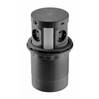 GTV 4X230V 2XUSB 2XRJ45 5W indukciós töltő fekete IP20