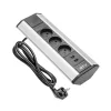 GTV 3x230V+2xUSB sarokba illeszthető elosztó szürke