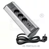 GTV 3x230V+2xUSB sarokba illeszthető elosztó szürke