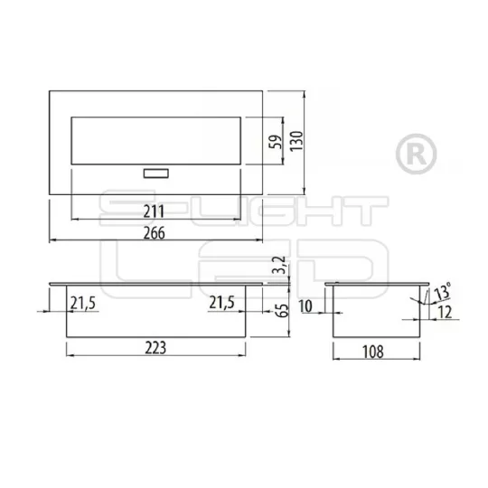 GTV 2X230V+2XUSB beépíthető elosztó alu ház fekete IP20 billenő fedél