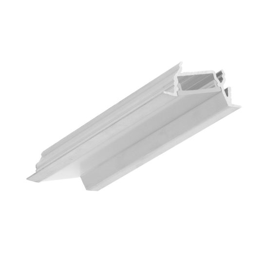 Topmet LED profil DIAGONAL14 F/TY natur alu változatban bútorba süllyesztett LED szalag világításhoz