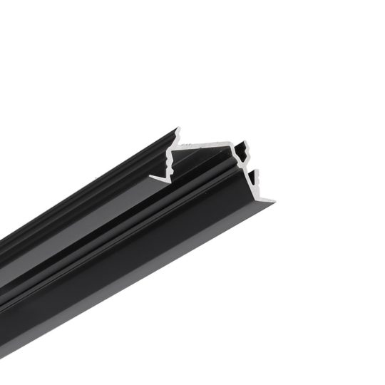 Topmet DIAGONAL14 F/TY bútorlapba süllyeszthető LED profil fekete színben