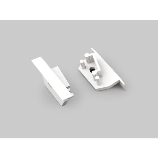 LED profil DIAGONAL14 végzáró fehér fúrt