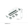 LED profil DIAGONAL14 végzáró ezüst fúrt