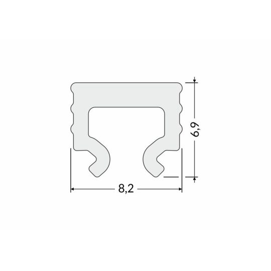 Topmet "C1" HI8 LED profil fedél opál