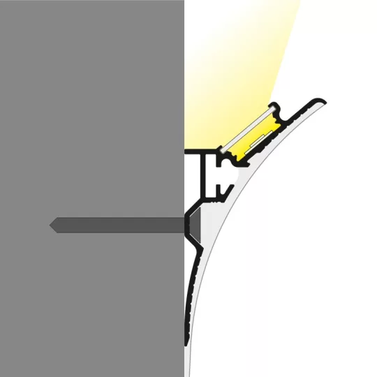 LED profil SMOOTH12 BC/Q9 natur alu