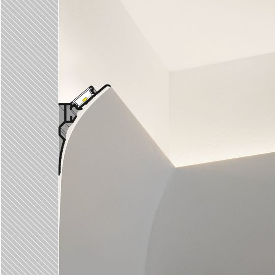 LED profil SMOOTH12 BC/Q9 natur alu