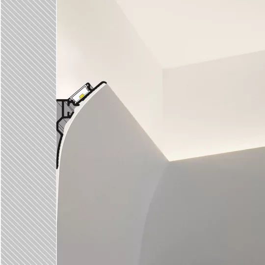 LED profil SMOOTH12 BC/Q9 natur alu