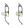 LED profil SKIRT10 AC2/Q9 padlószegély eloxált fedél