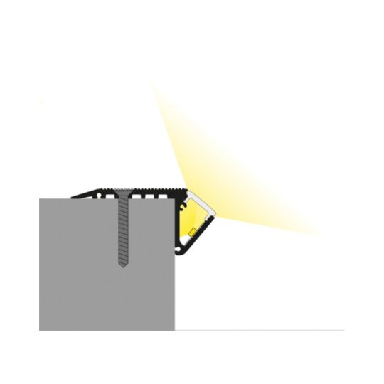 LED profil UP-BOLD12 K eloxált