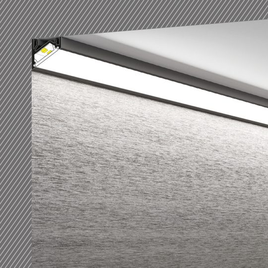 Topmet CORNER12 sarokba építhető LED profil natur alumínium felülettel