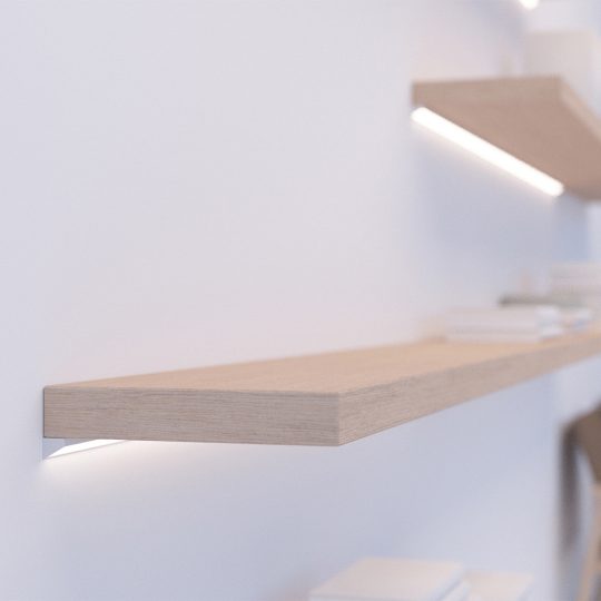 Topmet CORNER12 sarokba építhető LED profil fehér színben