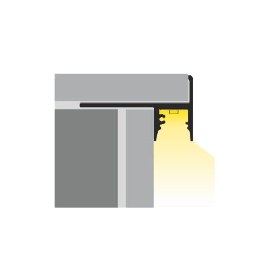 LED profil UP-TILE10 A eloxált