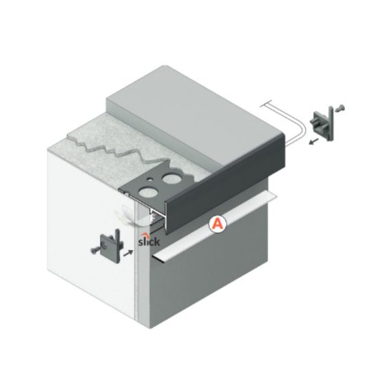 LED profil UP-TILE10 A eloxált