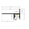 LED profil UP-TILE10 A 4000mm eloxált