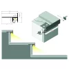 LED profil UP-TILE10 A 4000mm eloxált