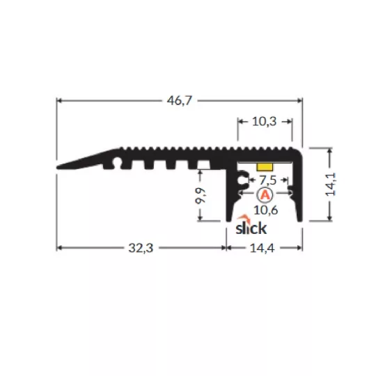 LED profil UP-MINI10 A eloxált 3000