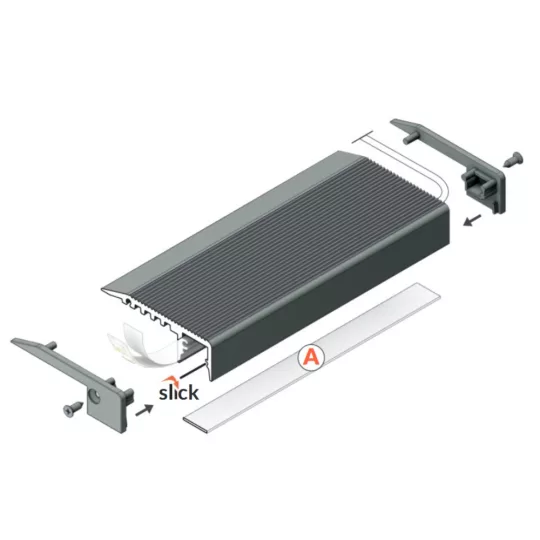 LED profil UP-MINI10 A eloxált 3000