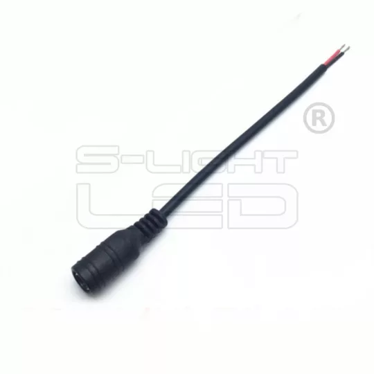 12V DC 5,5/2,1 csatlakozó ANYA 15 cm vezetékkel