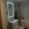 LED tükör négyzet 50x70 cm körben világító