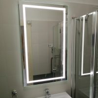 LED tükör négyzet 80x100 cm körben világító