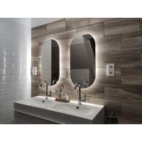 LED tükör ovális 50x110 cm ambient világítással