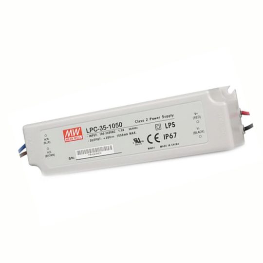 MEANWELL  35W LPC-35-1050 LED tápegység 9-30V/1050mA IP67