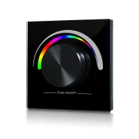 LED SL-2836E-B forgógombos fekete fali RGB LED vezérlő vezeték nélküli