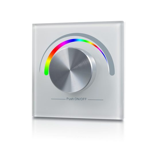 LED SL-2836E-W  forgógombos fehér fali RGB LED vezérlő vezeték nélküli