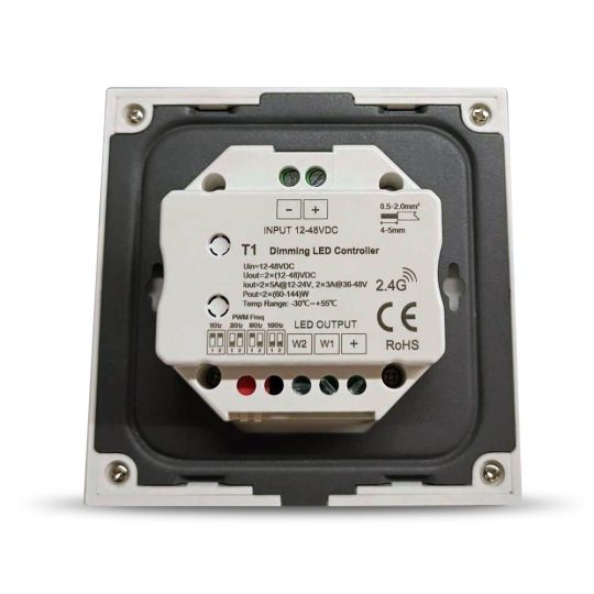 SL-SK T1 LED dimmer távszabályzó fali fehér 2x5A
