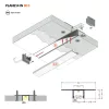 Topmet PLANE14 IN gipszkarton LED profil eloxált változatban